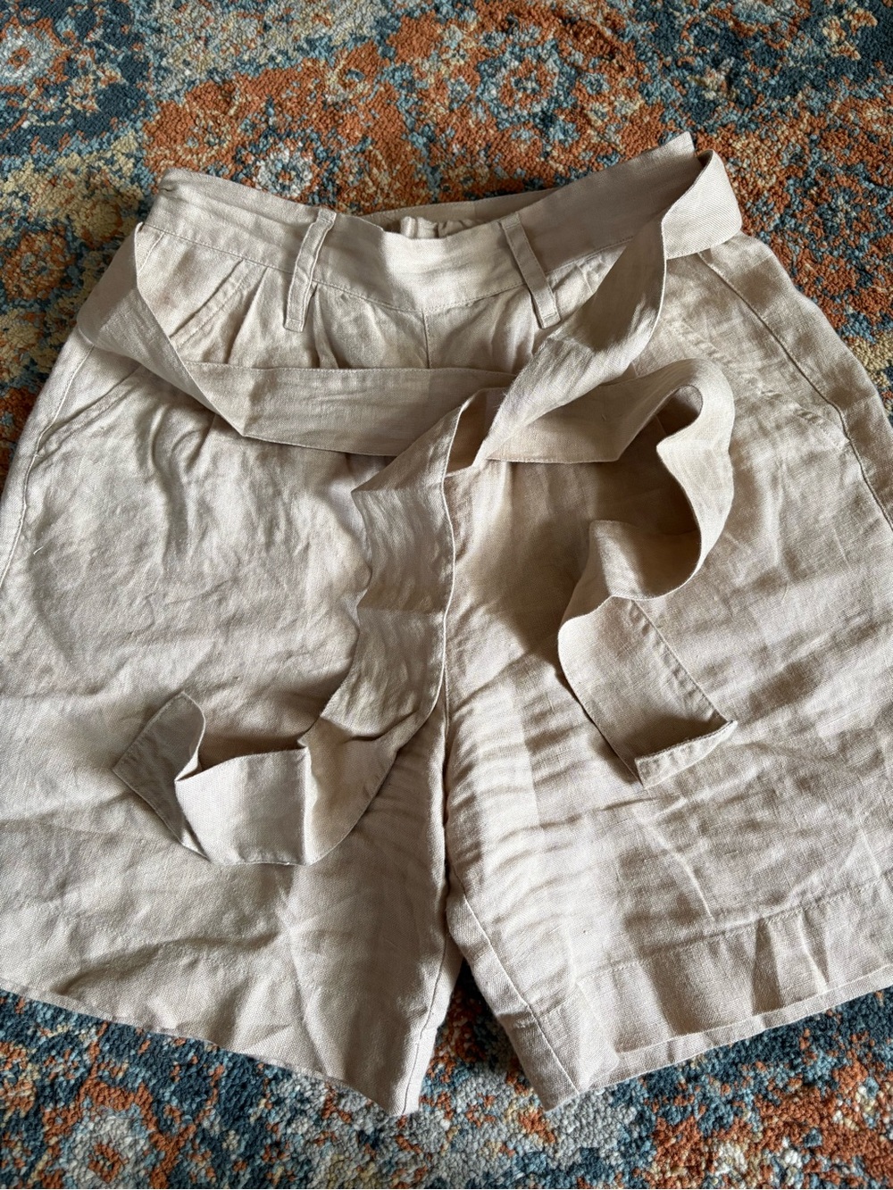 notPERFECTLINEN Linen Shorts with belt